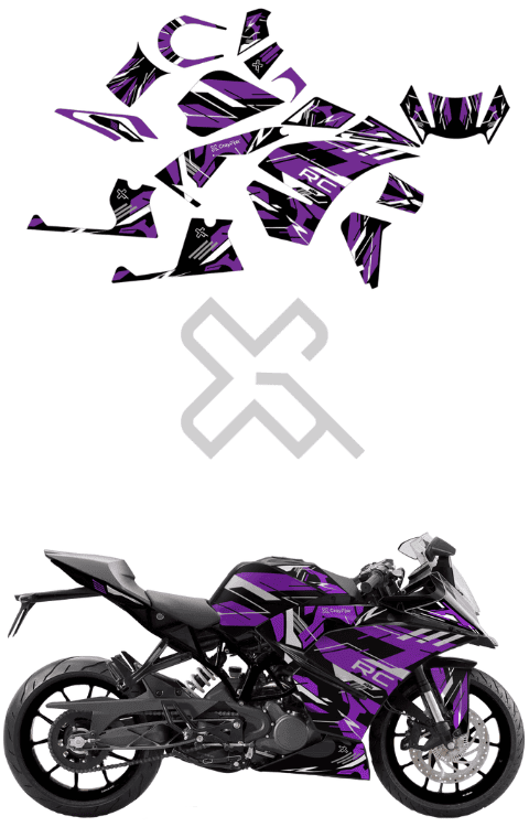KTM RC 200 D1 Purple Edition Sticker | KTM RC 390 Full Body Sticker